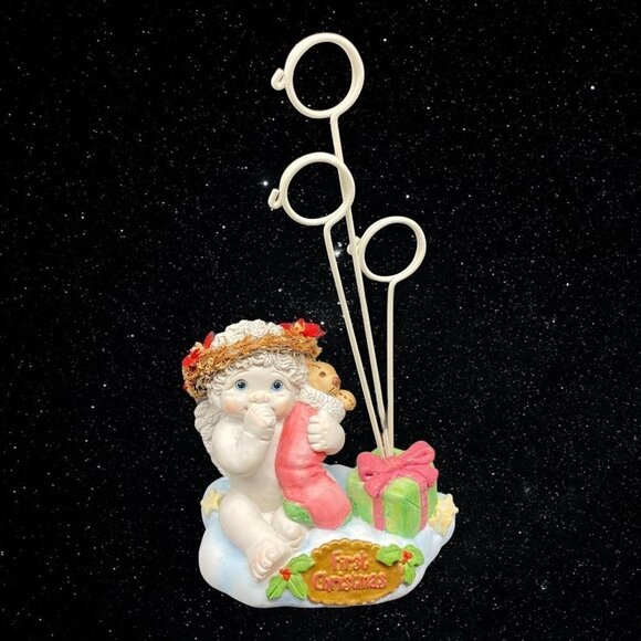 2001 Cast Art Dreamsicles First Christmas Photo Holder 7.5”T 4”W - Picture 1 of 5
